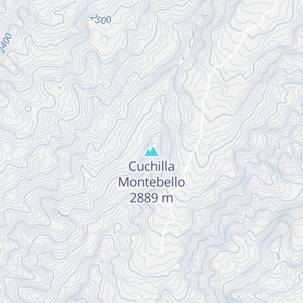 Map of Cuchilla Montebello