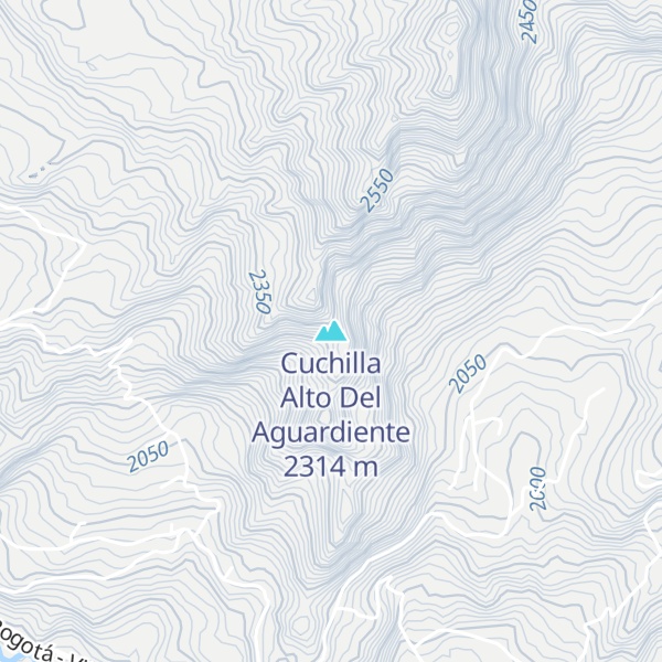 Map of Cuchilla Alto Del Aguardiente