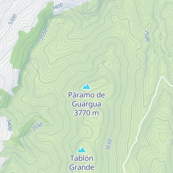 Map of Páramo de Guargua