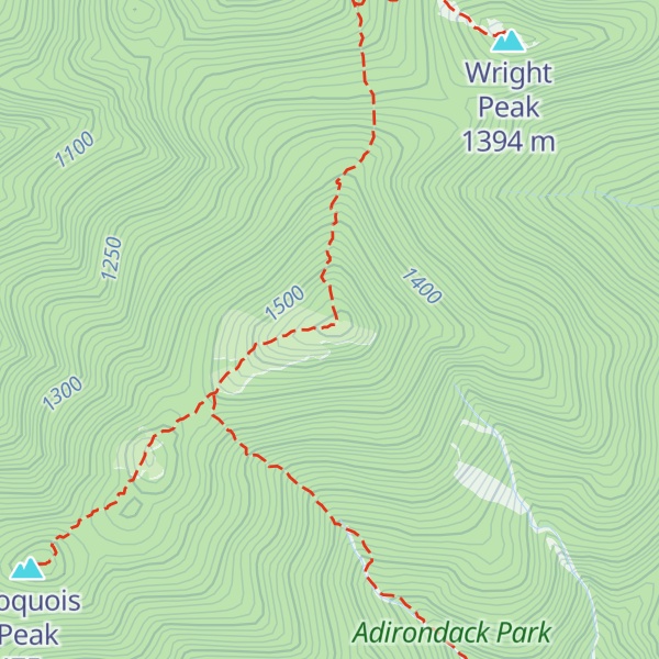 Map of Algonquin Peak
