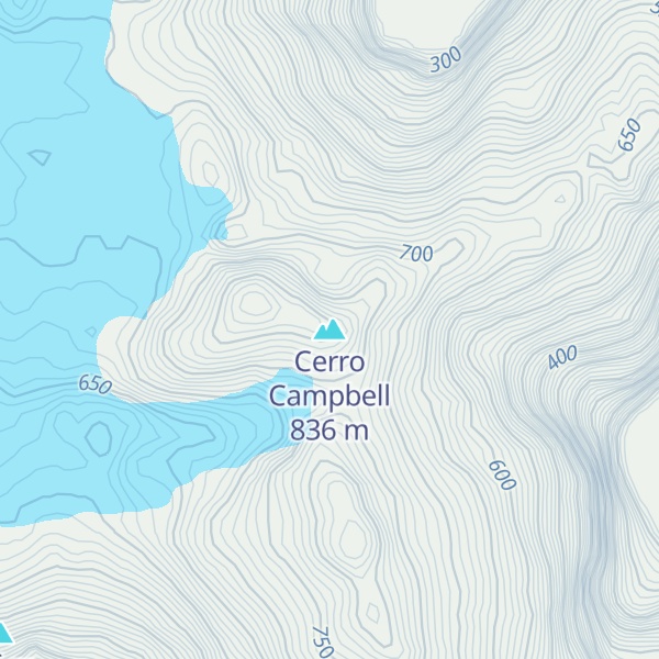 Map of Cerro Campbell