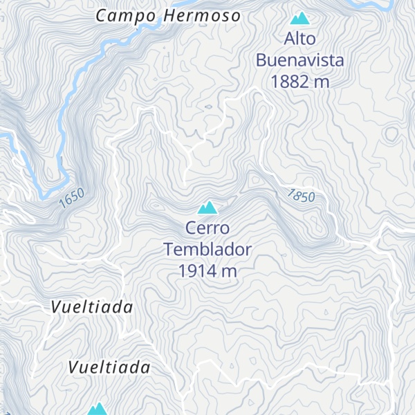 Map of Cerro Temblador