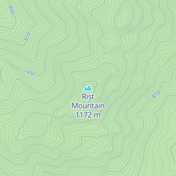 Map of Rist Mountain