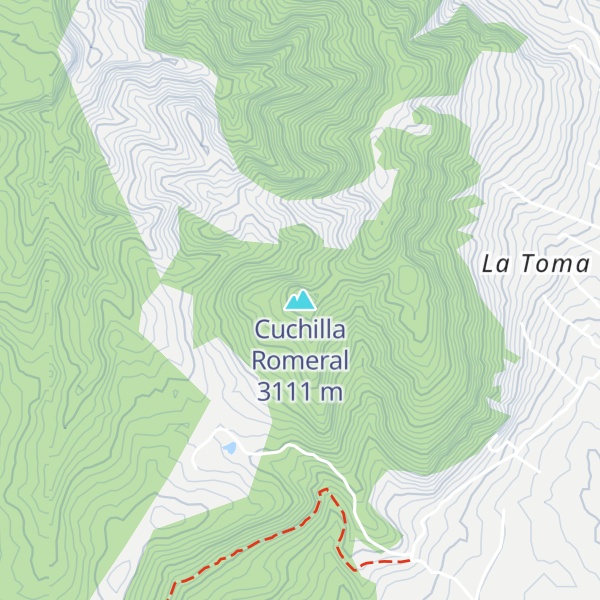 Map of Cuchilla Romeral