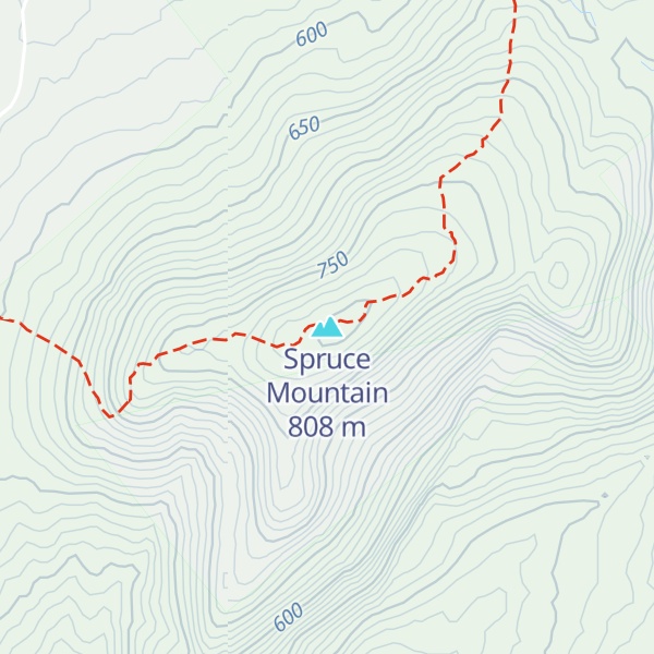 Map of Spruce Mountain