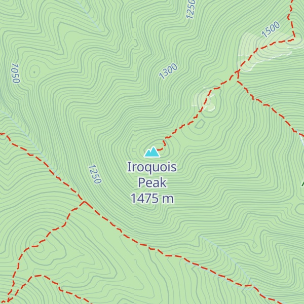 Map of Iroquois Peak