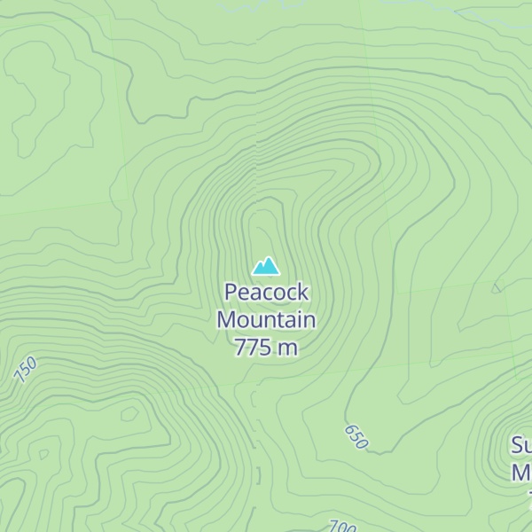 Map of Peacock Mountain