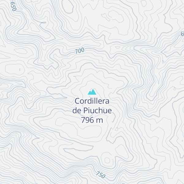 Map of Cordillera de Piuchue