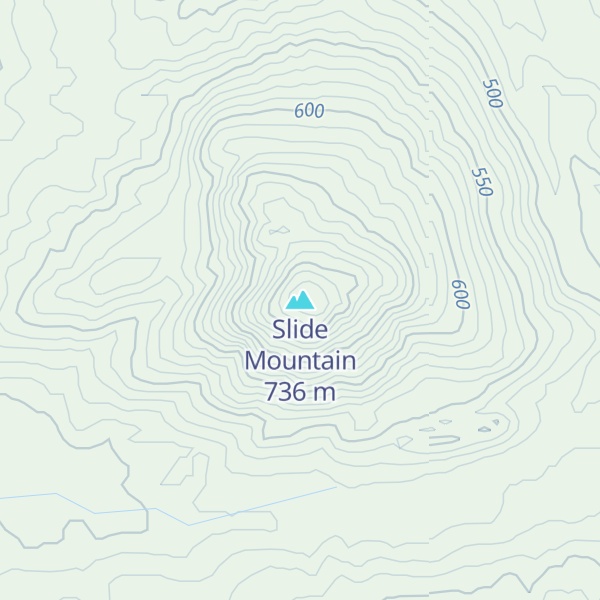 Map of Slide Mountain