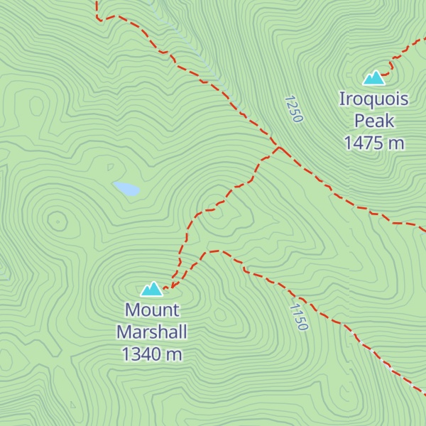 Map of MacIntyre Mountains
