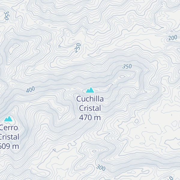 Map of Cuchilla Cristal