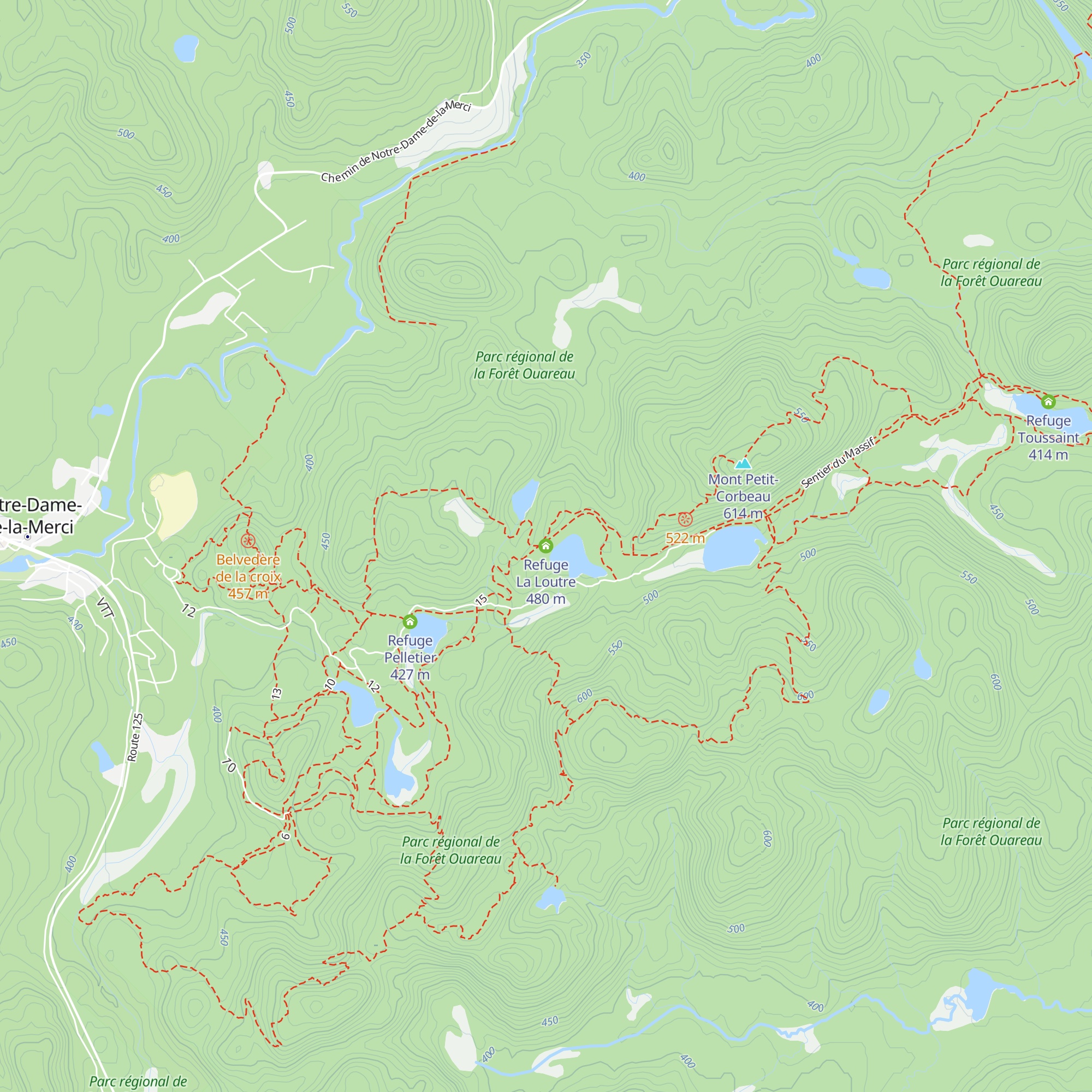 Refuge La Loutre map