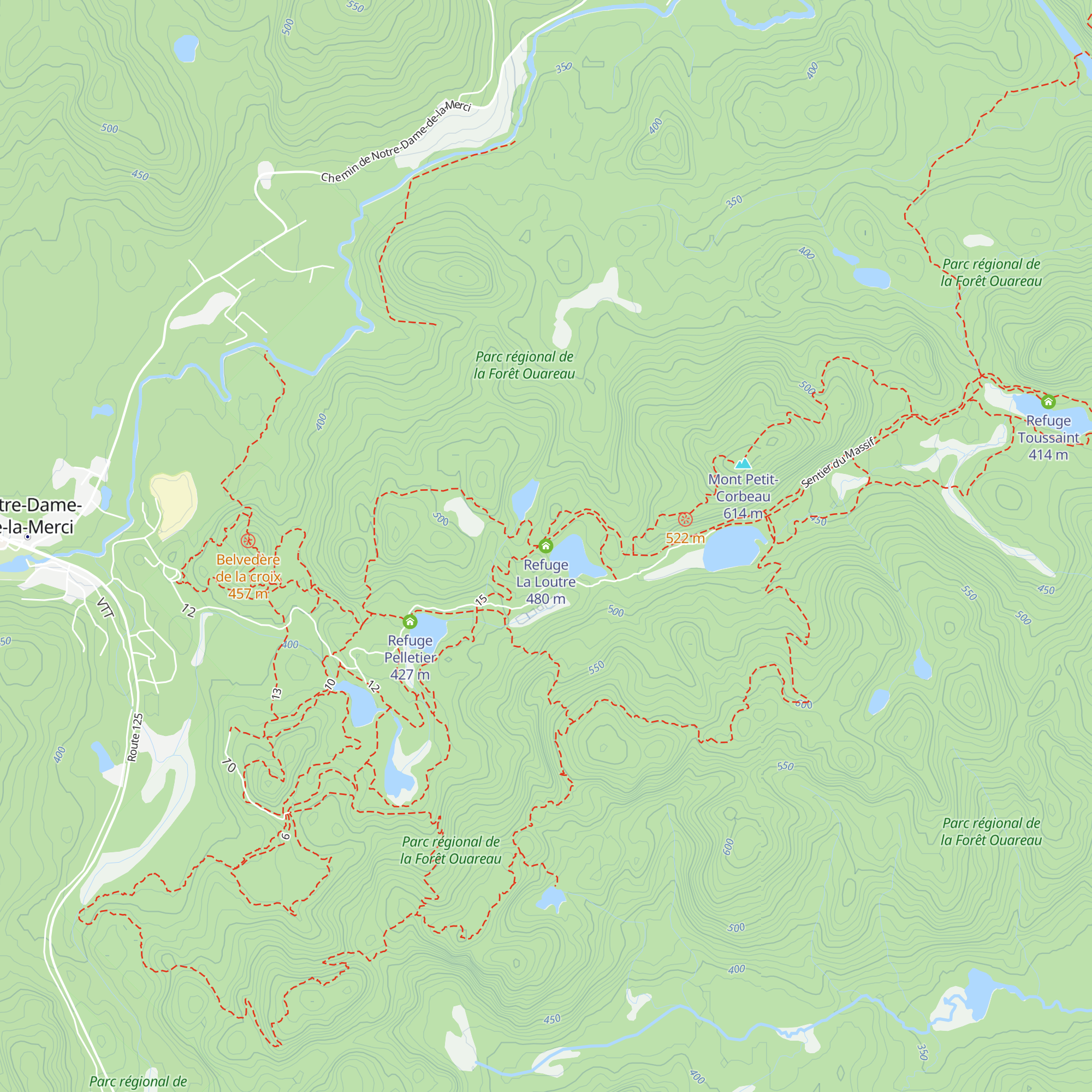 Refuge La Loutre map