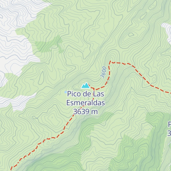 Map of Pico de Las Esmeraldas