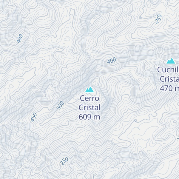 Map of Cerro Cristal