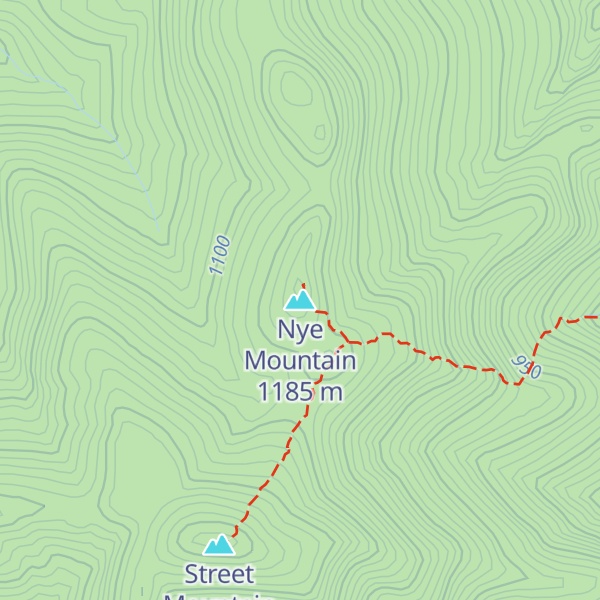 Map of Nye Mountain