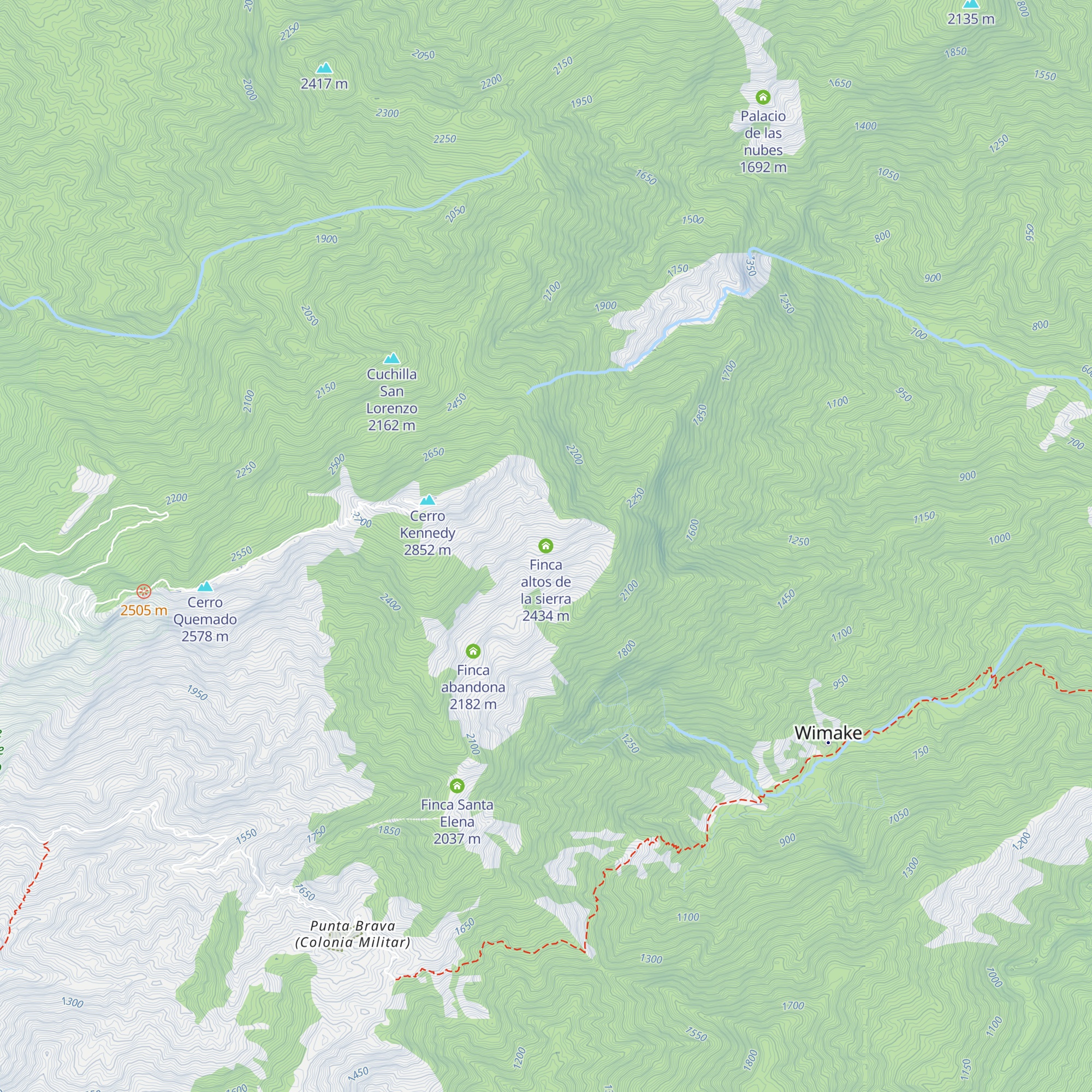 Finca altos de la sierra map