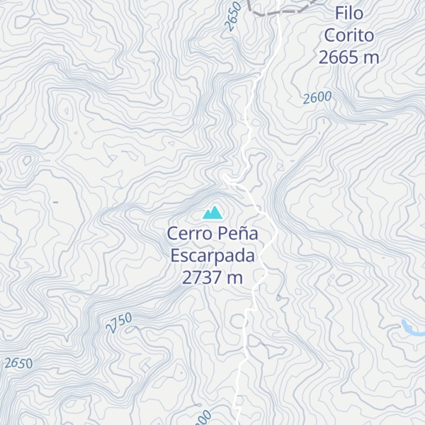 Map of Cerro Peña Escarpada