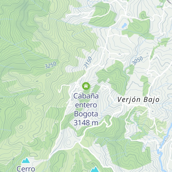 Map of Cabaña entero Bogota