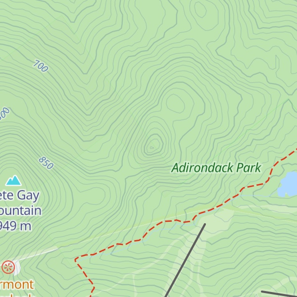Map of Little Pete Gay Mountain