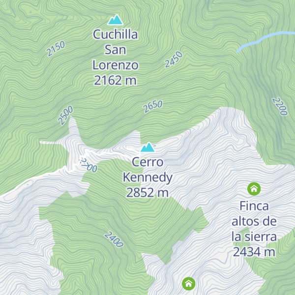 Map of Cerro Kennedy