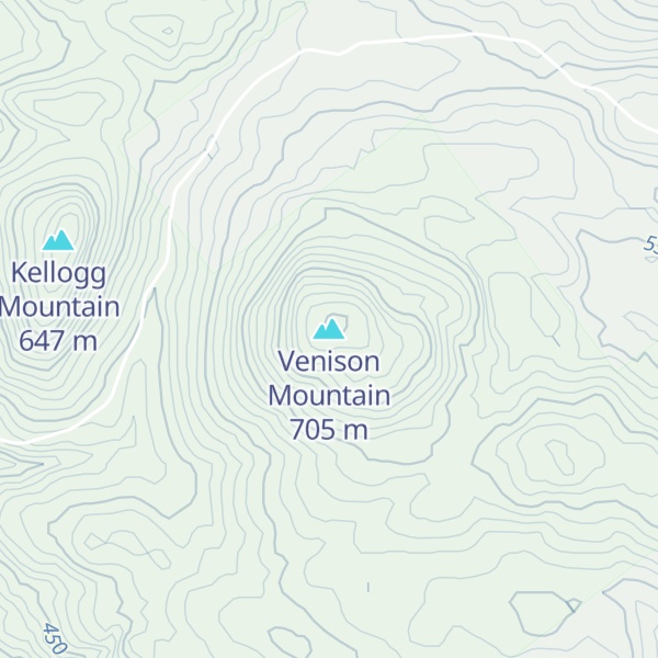 Map of Venison Mountain