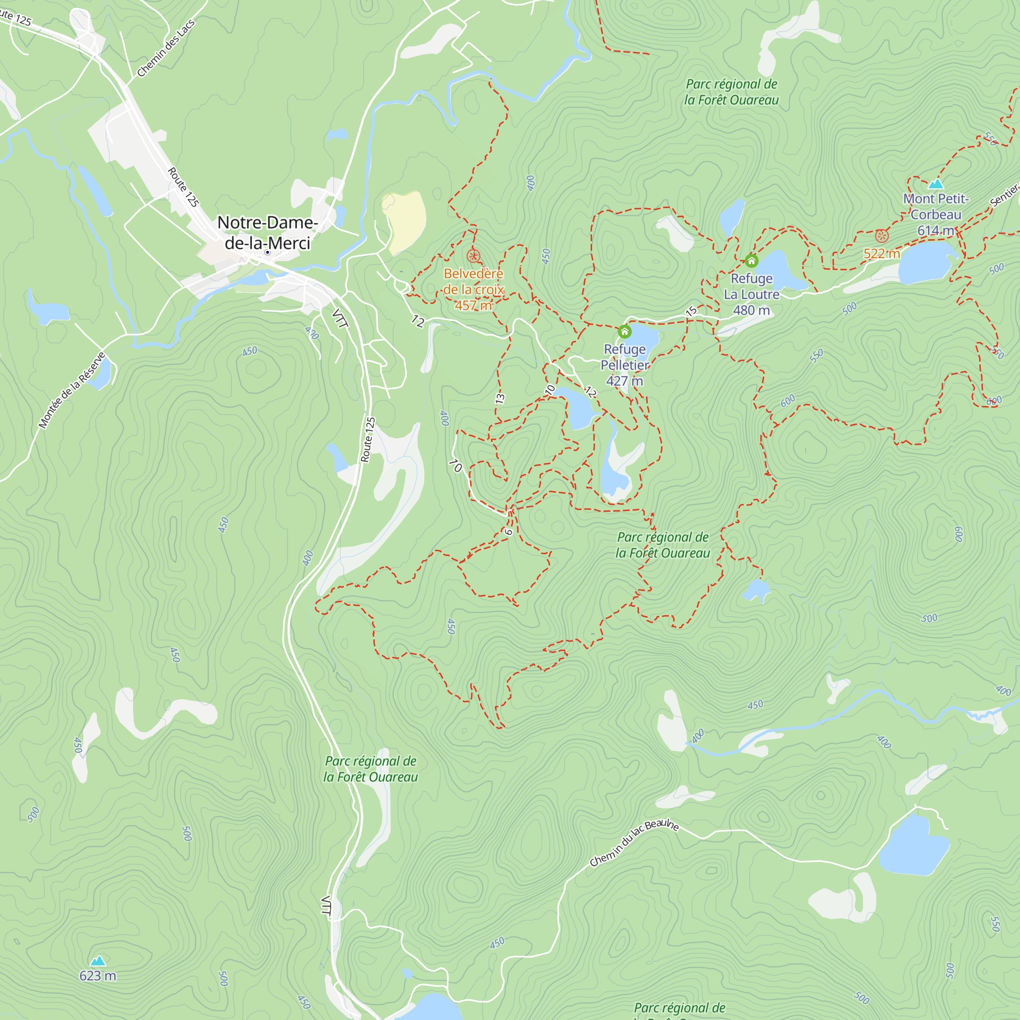 Refuge Prud'homme map