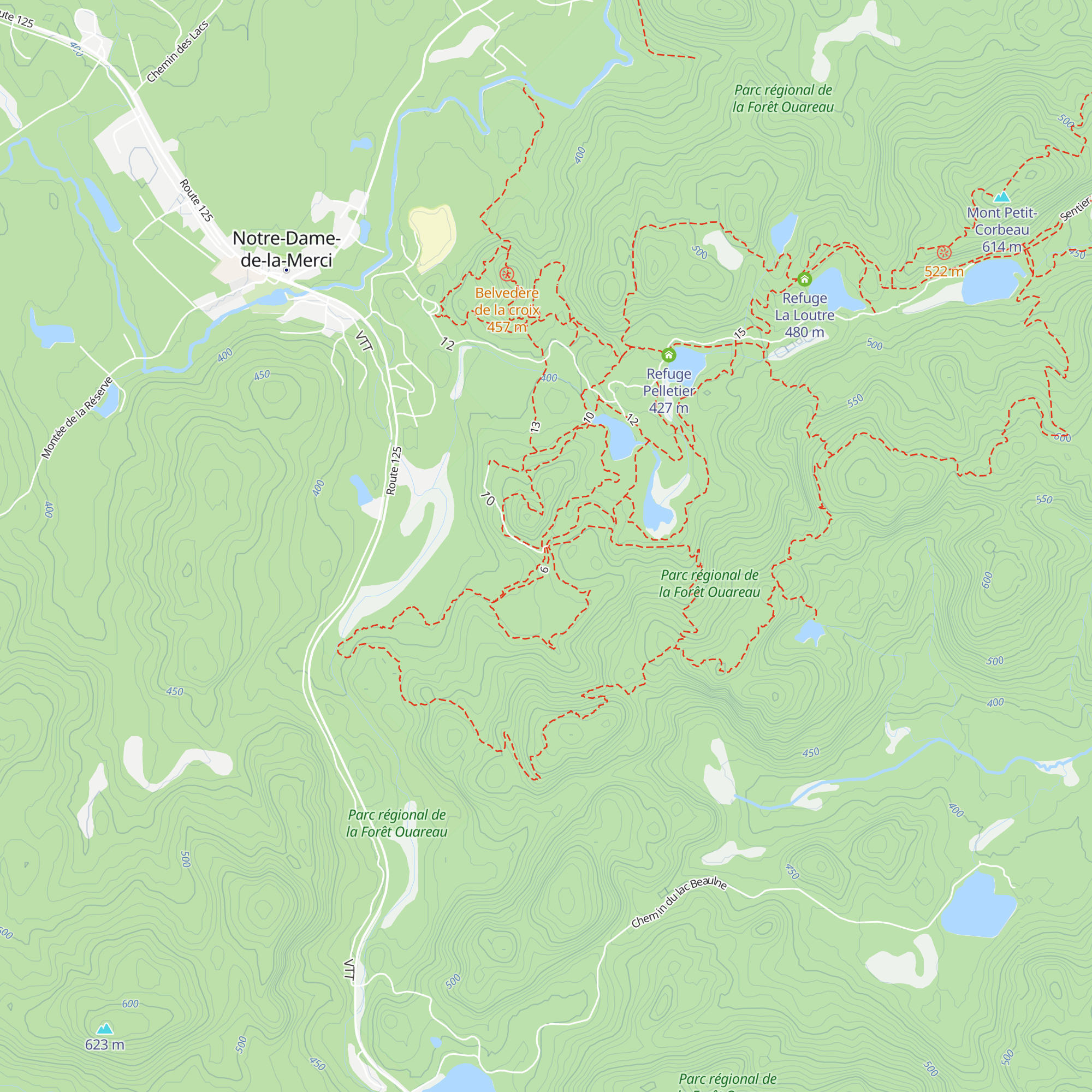 Refuge Prud'homme map