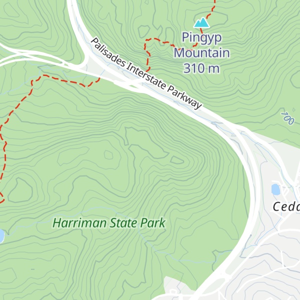 Map of Jackie Mountain