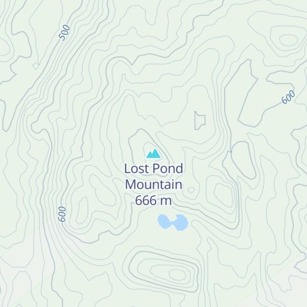 Map of Lost Pond Mountain
