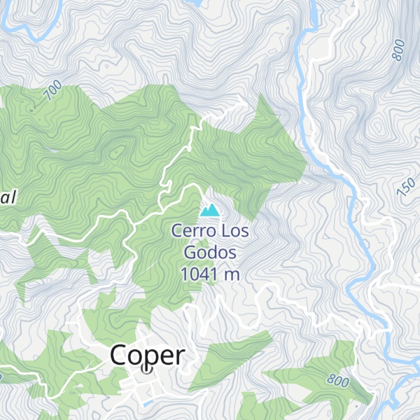 Map of Cerro Los Godos
