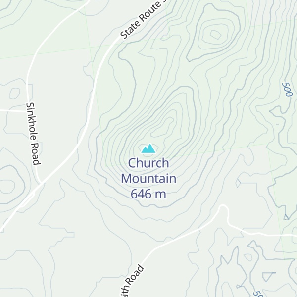 Map of Church Mountain