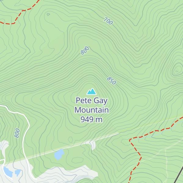 Map of Pete Gay Mountain
