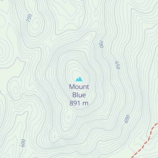 Map of Mount Blue