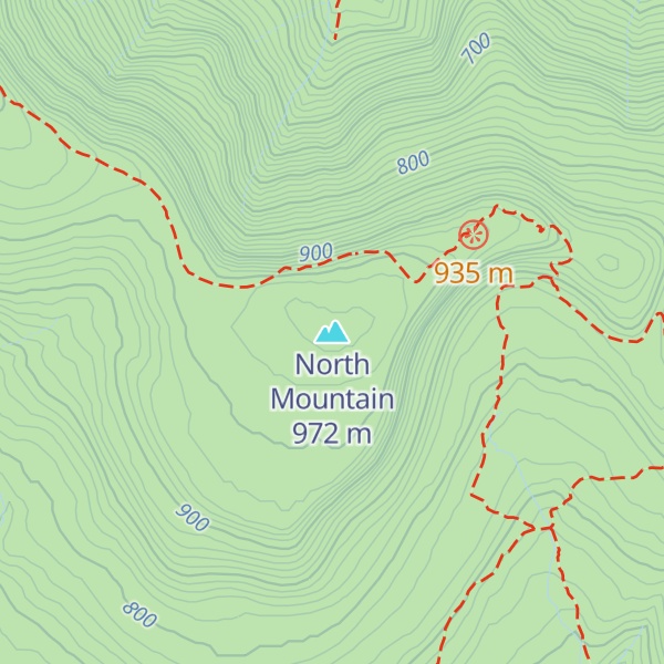 Map of North Mountain