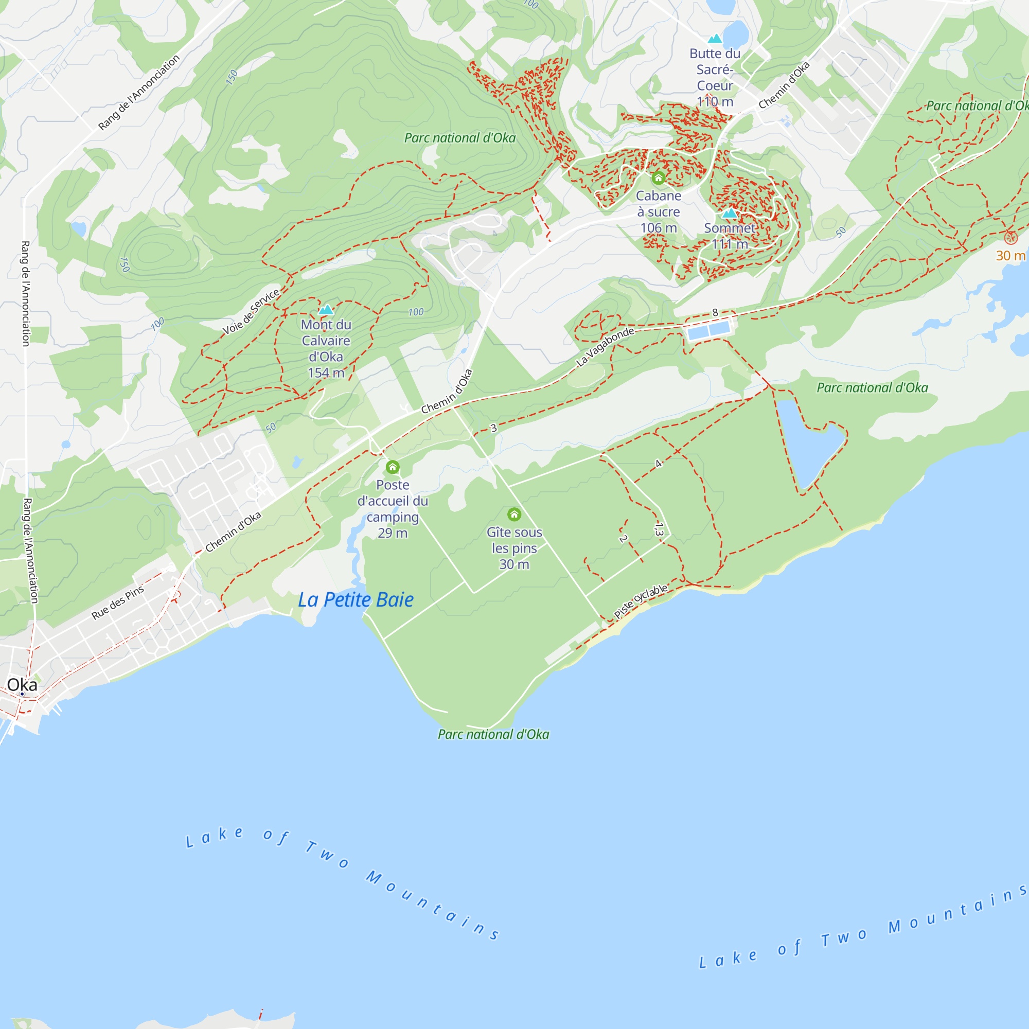 Gîte sous les pins map