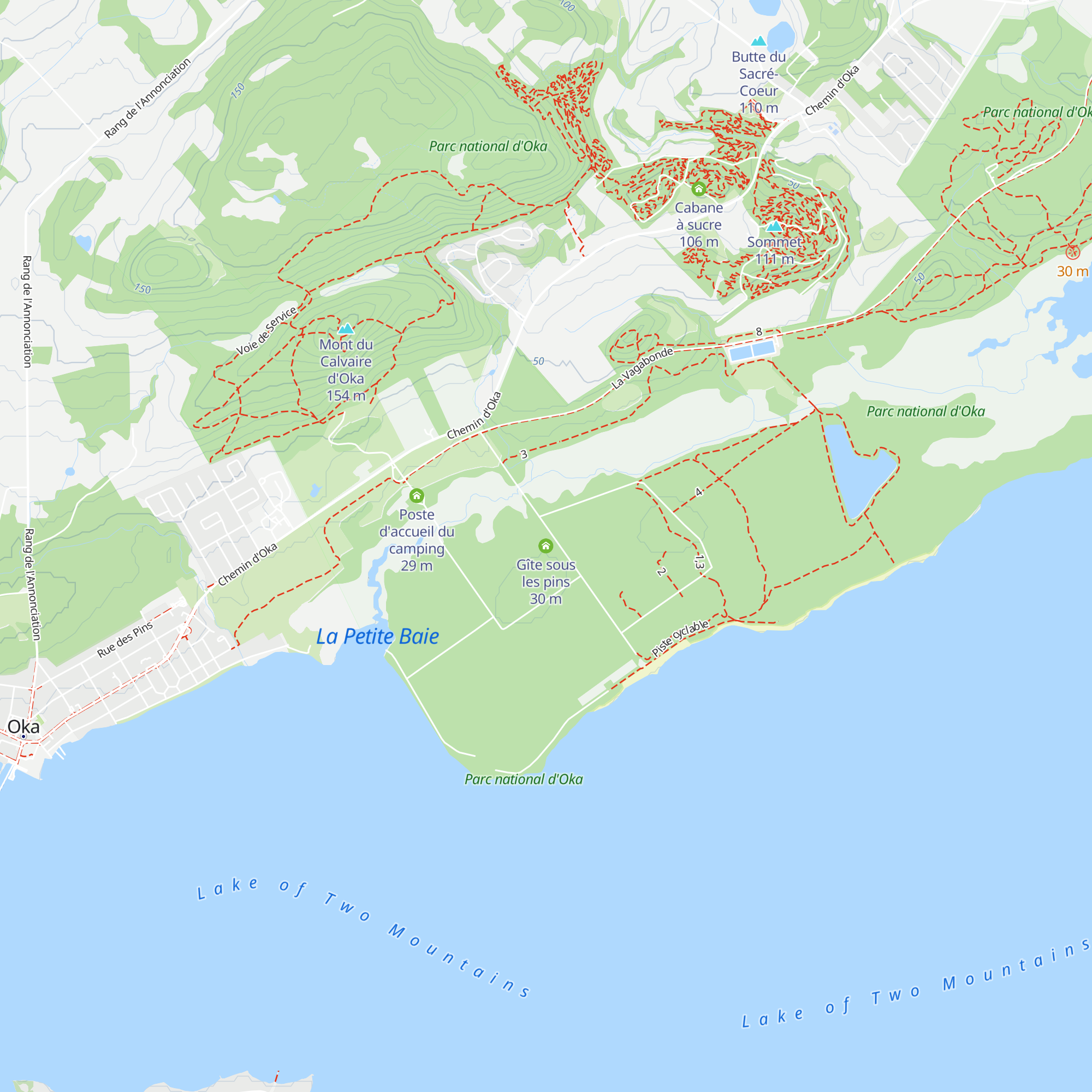 Gîte sous les pins map