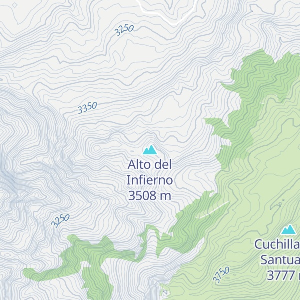 Map of Alto del Infierno