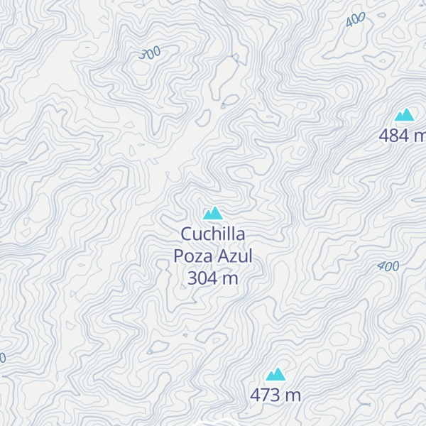 Map of Cuchilla Poza Azul