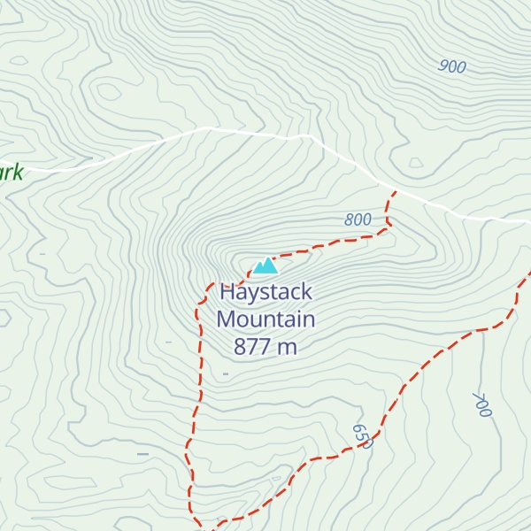 Map of Haystack Mountain