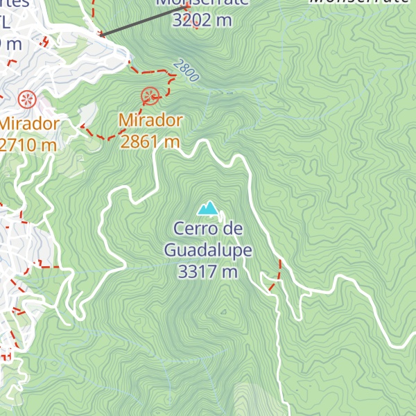 Map of Cerro de Guadalupe