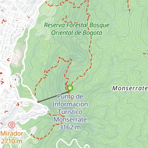 Map of Cerro de Monserrate