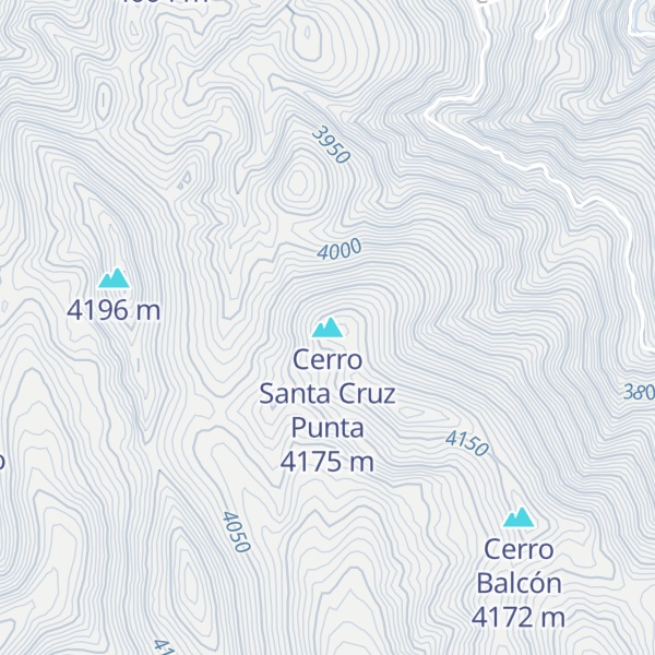 Map of Cerro Santa Cruz Punta