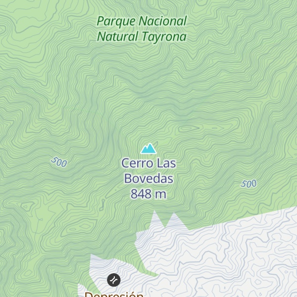 Map of Cerro Las Bovedas