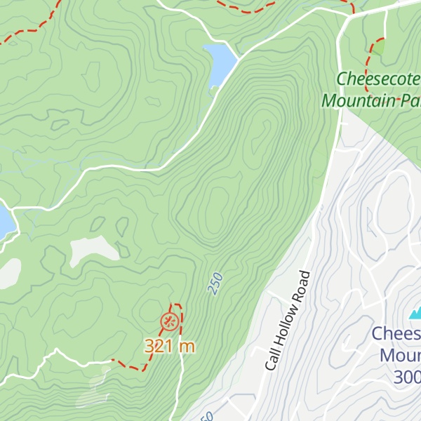 Map of Horse Chock Mountain