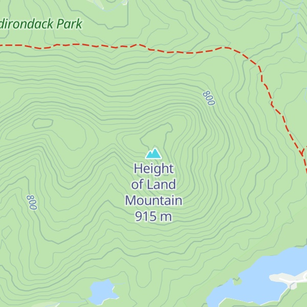 Map of Height of Land Mountain