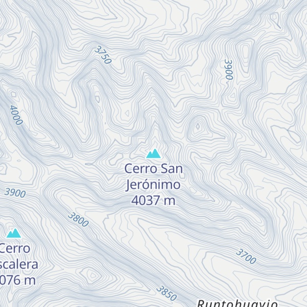 Map of Cerro San Jerónimo
