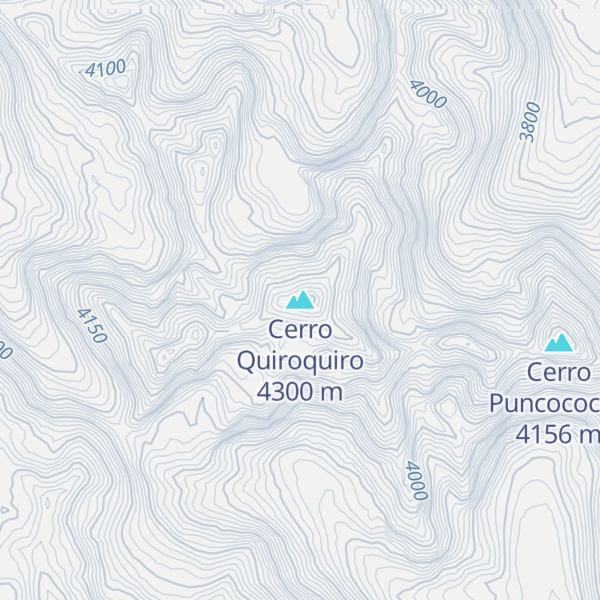 Map of Cerro Quiroquiro