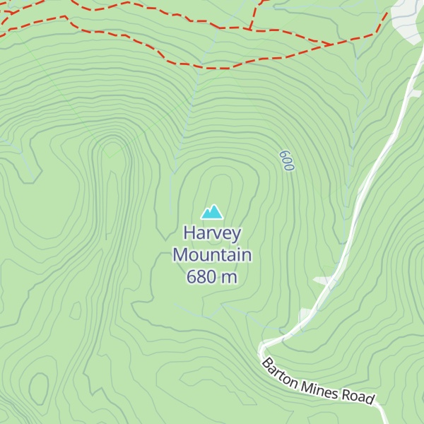 Map of Harvey Mountain
