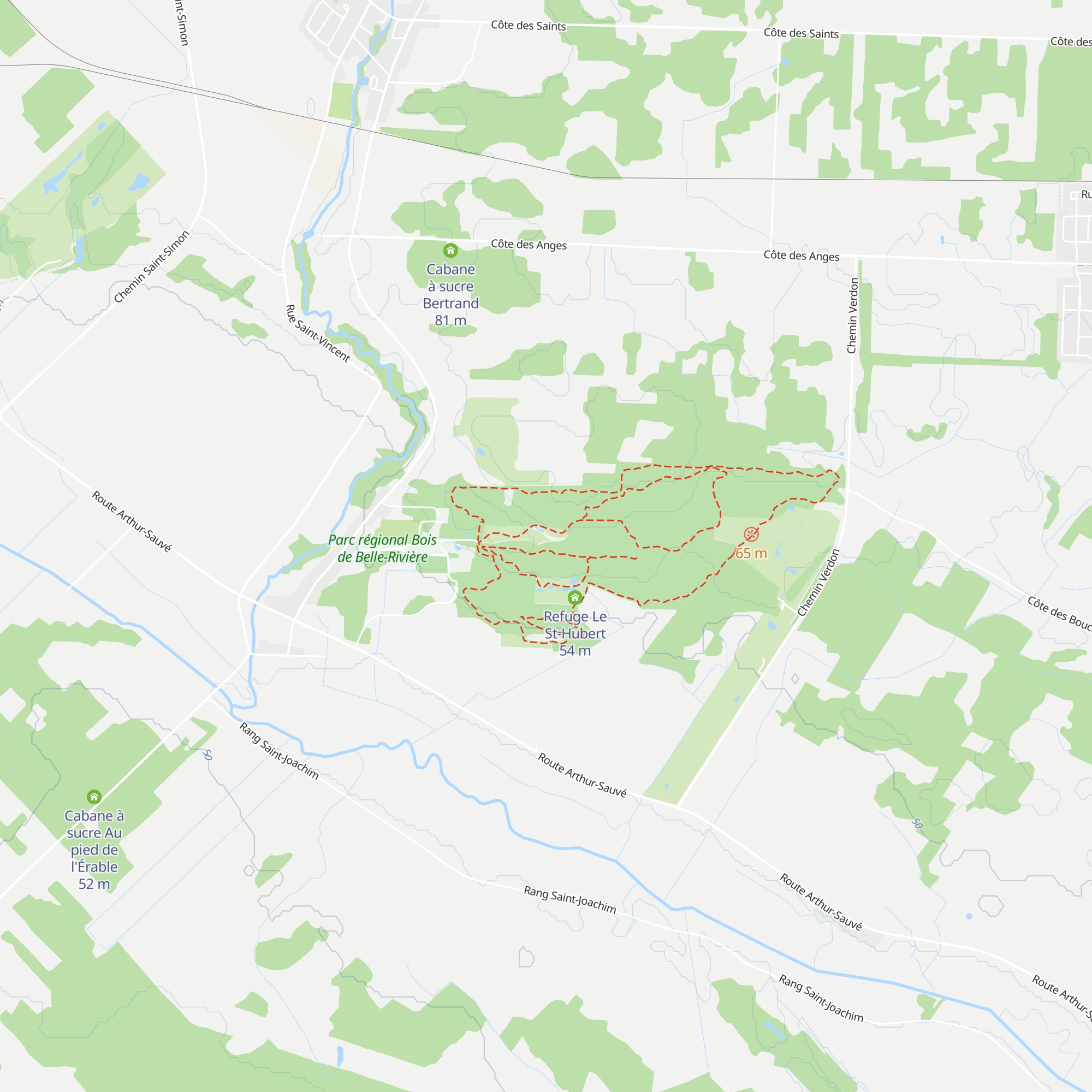 Refuge Hydro-Québec map